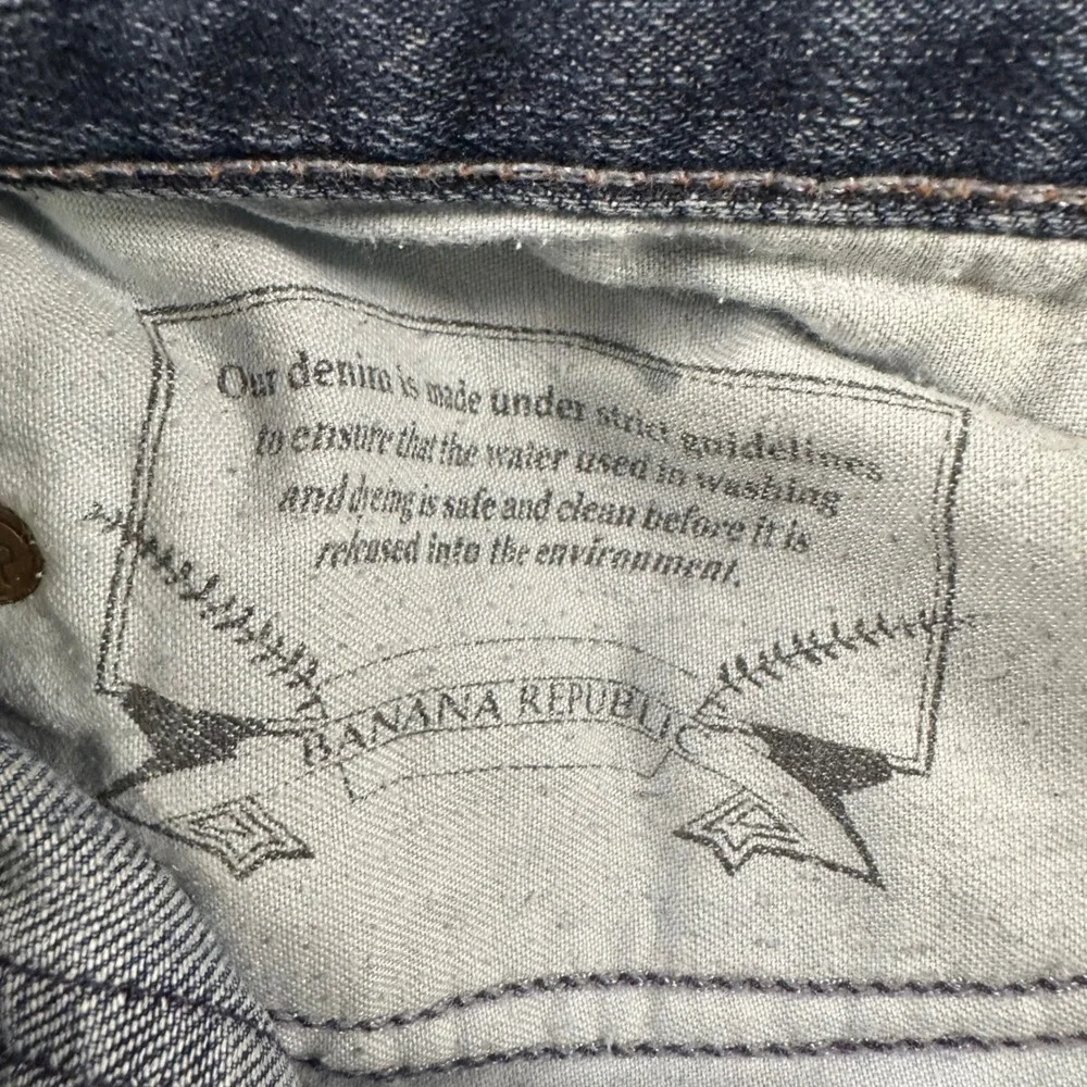 Banana Republic Distressed Skinny Jeans Mens 28 Medium Wash Blue Denim Frayed